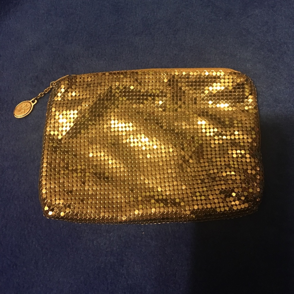 Whiting & Davis Sparkly Gold Chain Bag